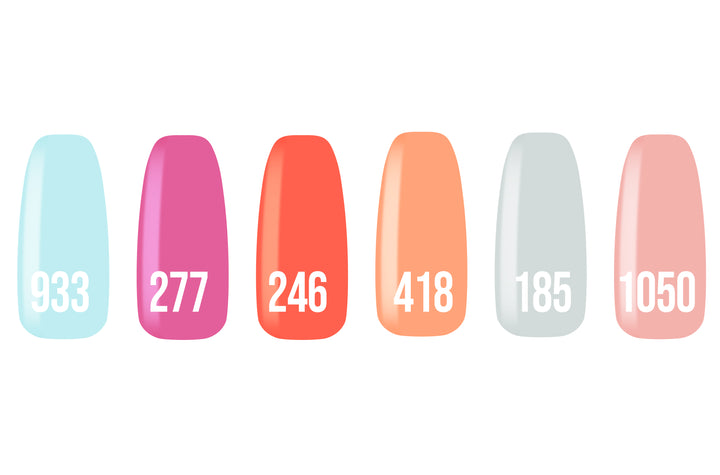 Smalto gel per unghie color semipermanente PULSE OF THE CITY set 6 colori smalto gel per unghie