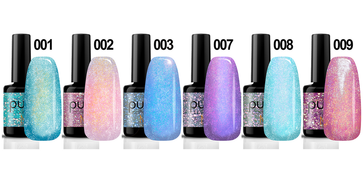Smalto gel per unghie color semipermanente MAGIC FAIRIES set 6 colori polish gel