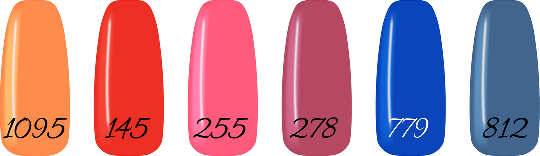 Smalto gel per unghie color semipermanente TROPICAL SUNSET set 6 colori smalto gel per unghie