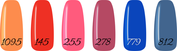 Smalto gel per unghie color semipermanente TROPICAL SUNSET set 6 colori smalto gel per unghie