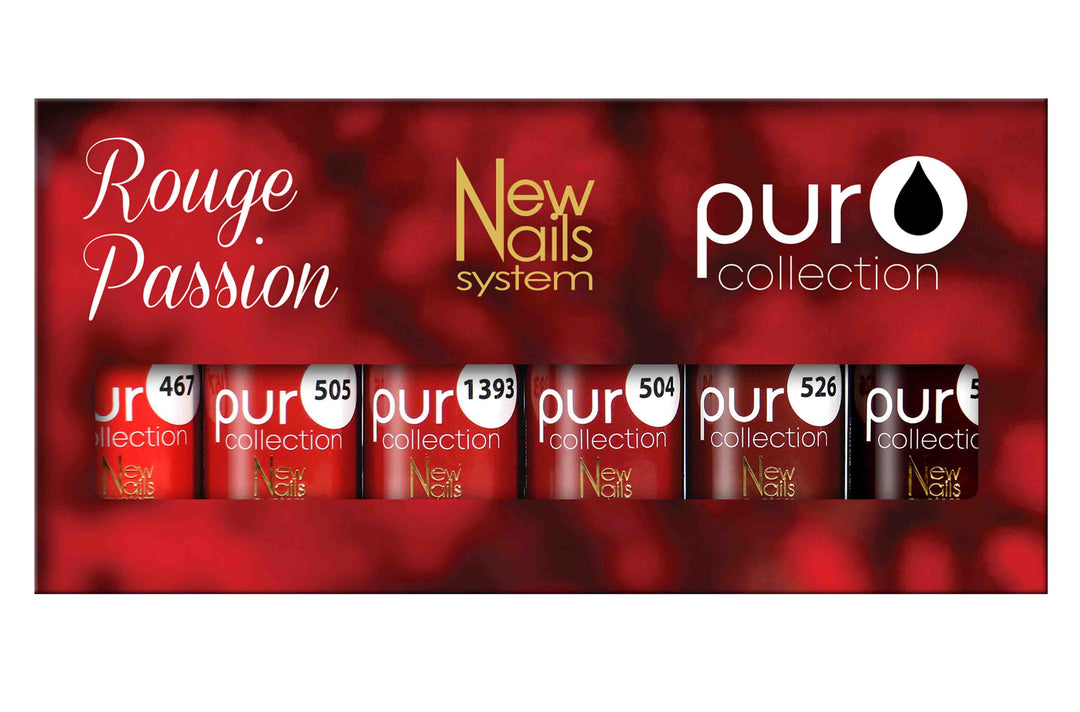 Smalto gel per unghie color semipermanente ROUGE FASHION COLLECTION set 6 colori polish gel