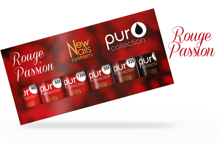 Smalto gel per unghie color semipermanente ROUGE FASHION COLLECTION set 6 colori polish gel