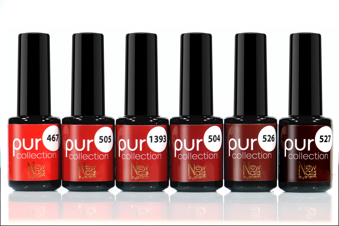 Smalto gel per unghie color semipermanente ROUGE FASHION COLLECTION set 6 colori polish gel